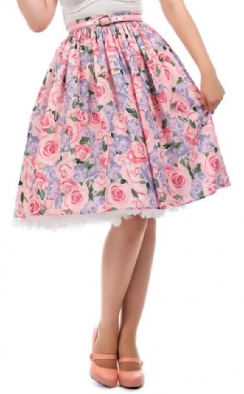 Vintage Jasmine Country Garden Swing Skirt tiered skirt playful