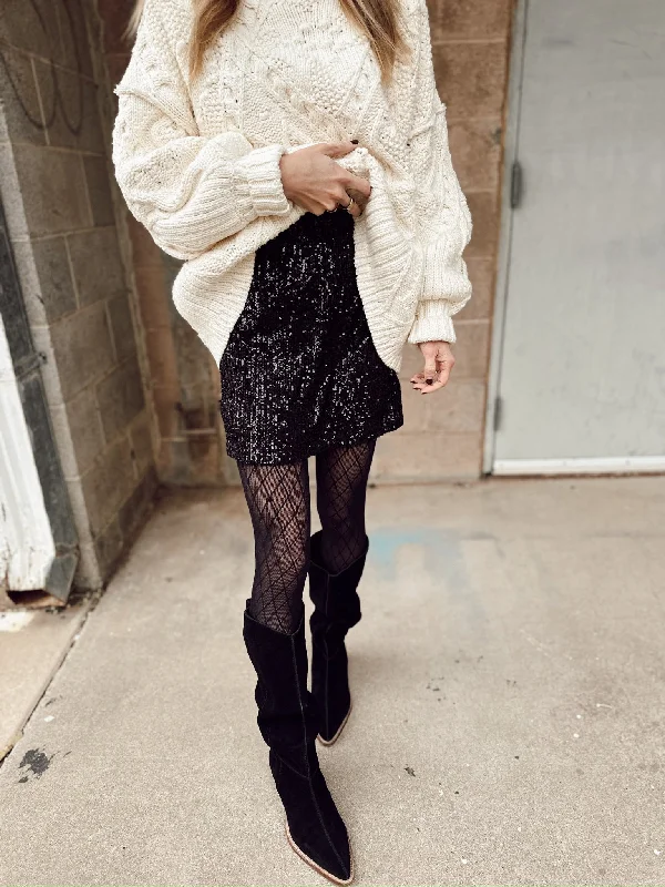 Z Supply | Ciera Sequin Mini Skirt - Black tulle skirt dreamy