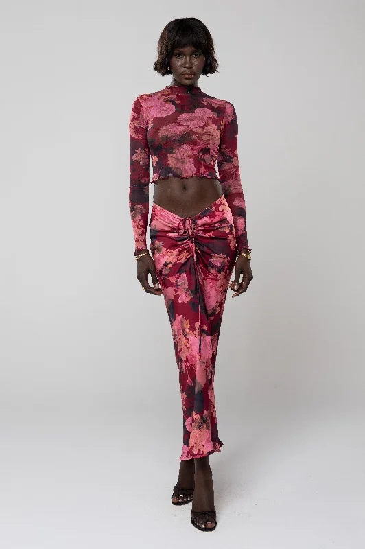 Ziggy Skirt in Aurora velvet skirt luxurious